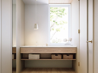 暮らしのヒント集「壁から壁までぴったり納まる洗面」公開